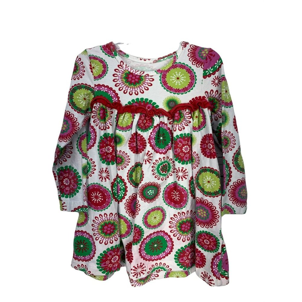Kelly’s Kids Long Sleeve Floral Print Size 4/5 Tunic Dress